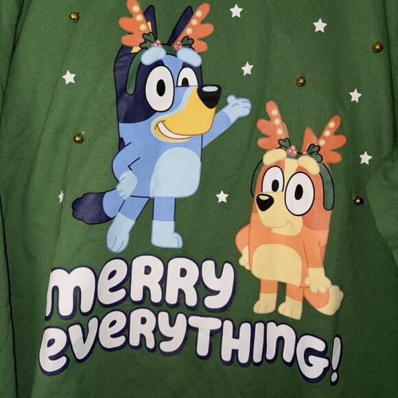 NWT Bluey Christmas Sweatshirt Men's Size XL Jingle Bells Crewneck Pullover - Picture 3 of 10